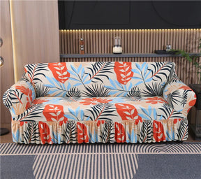Capa de Sofá Estampada Floral com Babado 1 a 4 Lugares