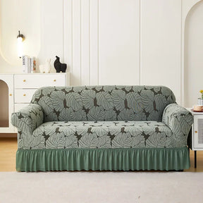 Capa de Sofá Folhas com Babado