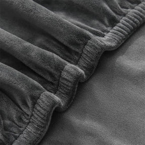 Capa Protetora para Cadeira de Jantar Cinza Escuro em Suede