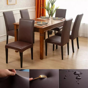 Capa Impermeável para Cadeira de Jantar Premium em Couro PU