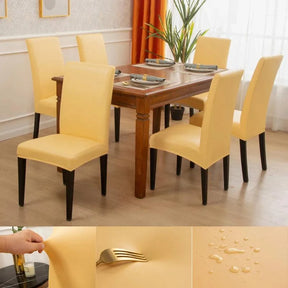 Capa Impermeável para Cadeira de Jantar Premium em Couro PU