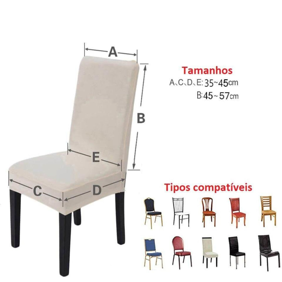 Capa Para Cadeira de Jantar Resistente a Água