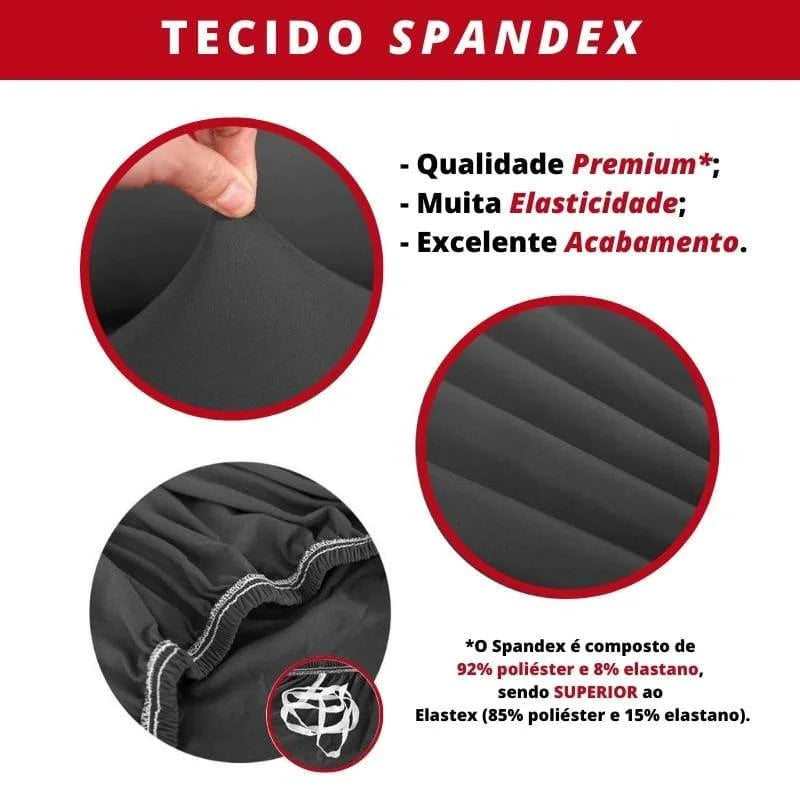Capa Para Cadeira de Jantar Tecido Stretch Areia - feito