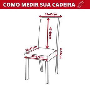 Capa Para Cadeira de Jantar Tecido Stretch Areia - feito