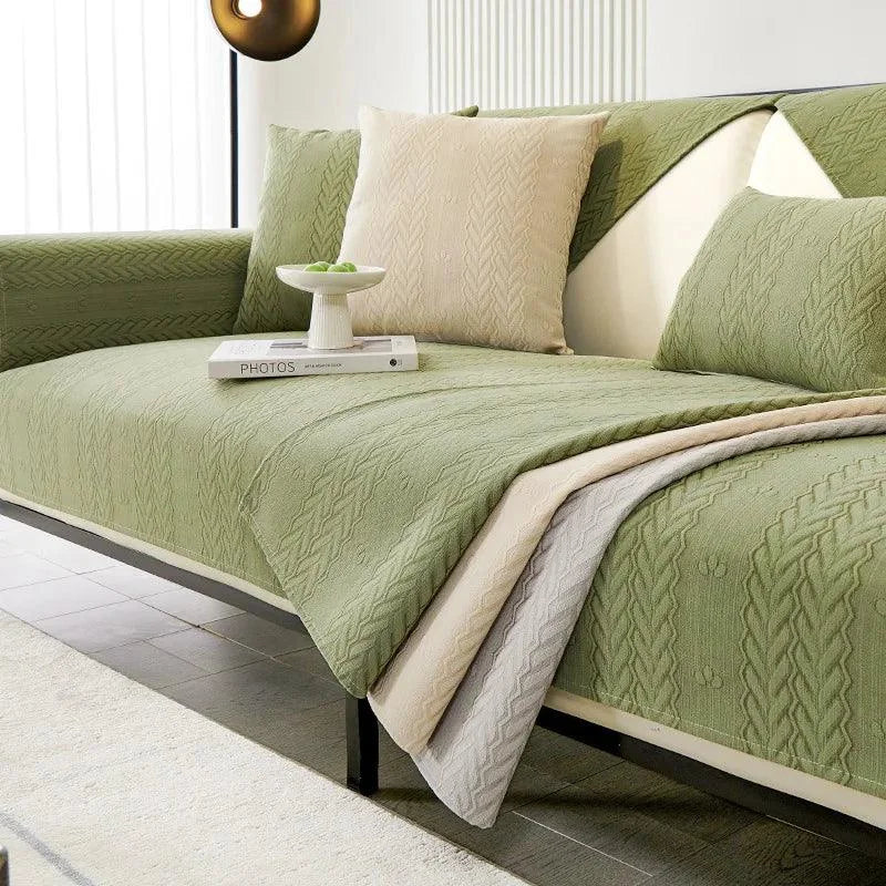 Capa para Sofá de Chenille Bege