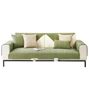 Capa Protetora Sofá Moderna Tecido Chenille Verde