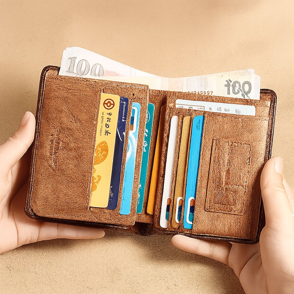 Carteira de Couro ManBang™ com Proteção RFID Antifurto Masculina