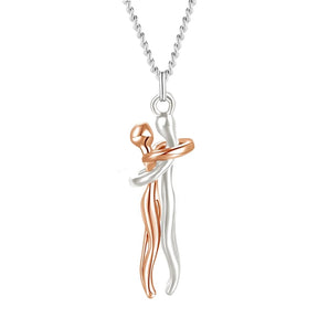 Colar Abraço - Prata e Ouro