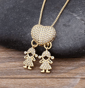 Colar Amor de Mãe com Pingente Banhado a Ouro 18k