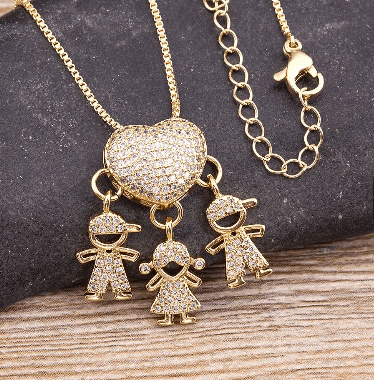 Colar Amor de Mãe com Pingente Banhado a Ouro 18k