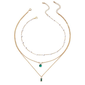 Colar Feminino Triplo Evergreen