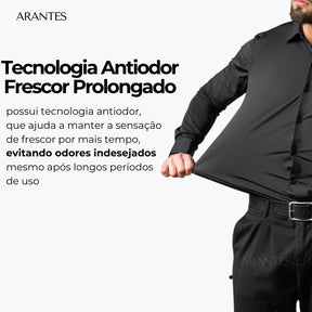 Compre 1 Leve 2 | Camisa Social Ultra Elastech Anti amassados + Relogio de Brinde