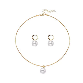 Conjunto de Joias Vintage de Pérolas