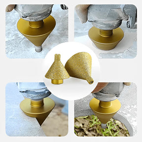 Chanfre Master™  - Kit 04  Brocas diamantadas para chanfro + Adaptador de furadeira BRINDE