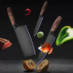 Conjunto De Facas Inox 6 Peças Antiaderente Para Cozinha - Entrega Grátis
