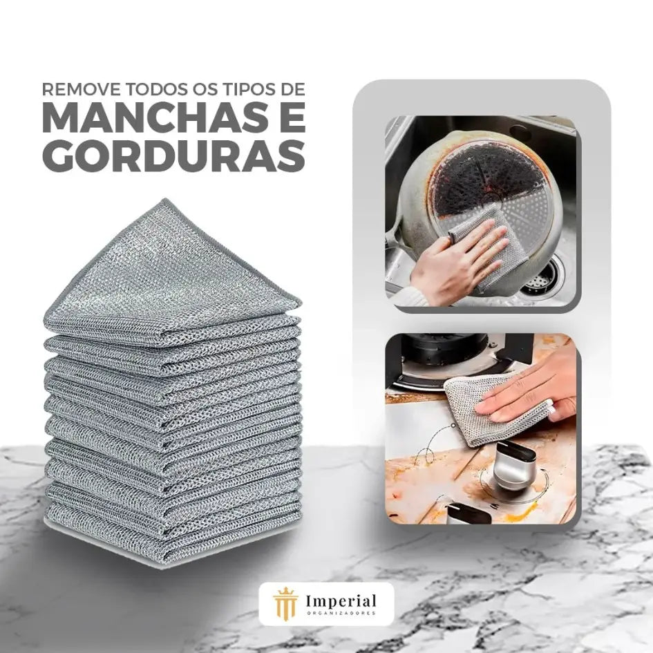 [COMPRE 5 LEVE 10] Toalhas de Nano Aço ProFiber™ | Tecnologia Avançada para uma Limpeza Impecável!