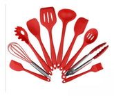 Kit 10 Peças de Utensílios Profissional de Silicone