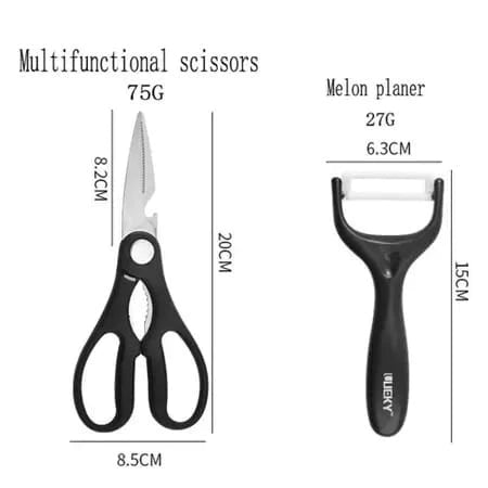 Conjunto De Facas Inox 6 Peças Antiaderente Para Cozinha - Entrega Grátis