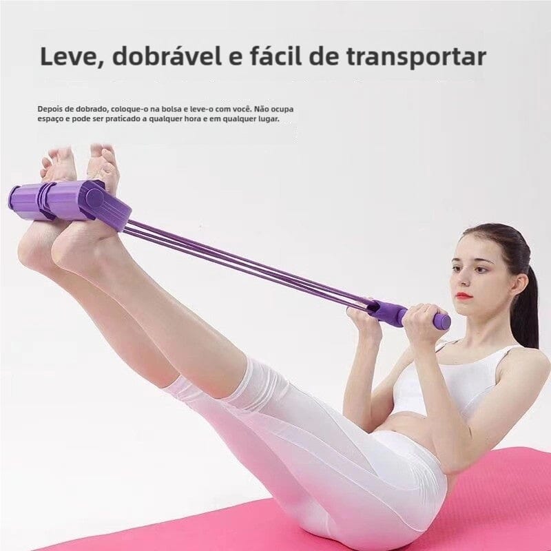 Elástico de Treino Caseiro - 250+ Variações de Treinos - Versátil e Fácil de Usar