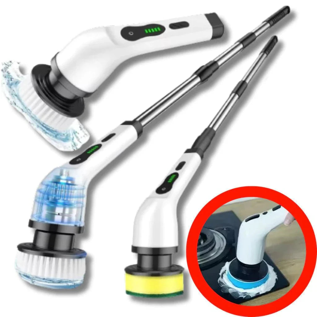 Escova de Limpeza Ajustável Recarregável 9 em 1 / 7 em 1