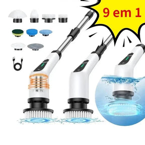 Escova de Limpeza Ajustável Recarregável 9 em 1 / 7 em 1