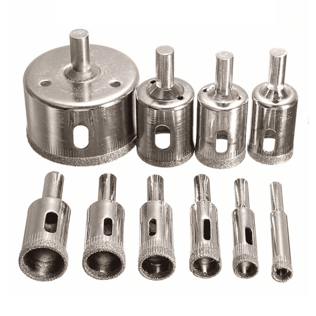 Kit 10 Bicos de Furo Diamantados - Brocas Serra Copo
