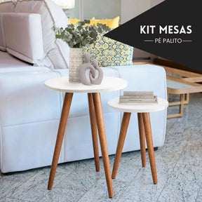Conjunto de Mesas Laterais em Madeira – Sofisticação e Praticidade