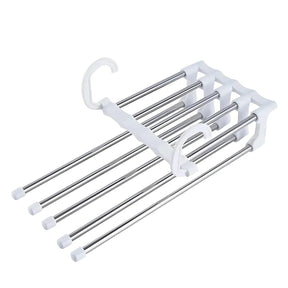 Cabide Magico Retrátil Multifuncional 5 em 1 - Organização e Economia de Espaço