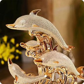 Estátua de Golfinhos em Cerâmica -  OceanArt®