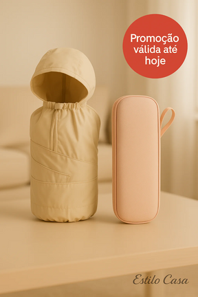 Mini Sombrinha Portátil + Capa de chuva