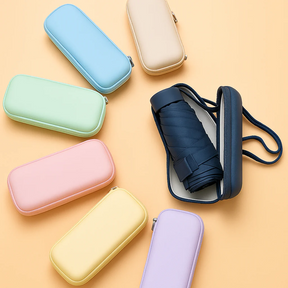 Mini Sombrinha Portátil + Capa de chuva