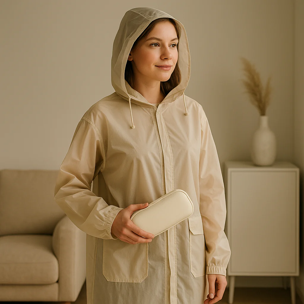 Mini Sombrinha Portátil + Capa de chuva