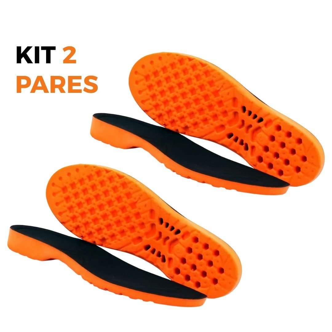 KIT 2 Pares de Palmilha Ortopédica de Gel P.U
