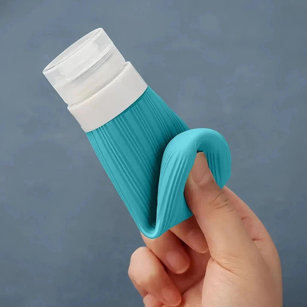 Kit 4 Frascos de Silicone para Viagem – 90ml Antivazamento