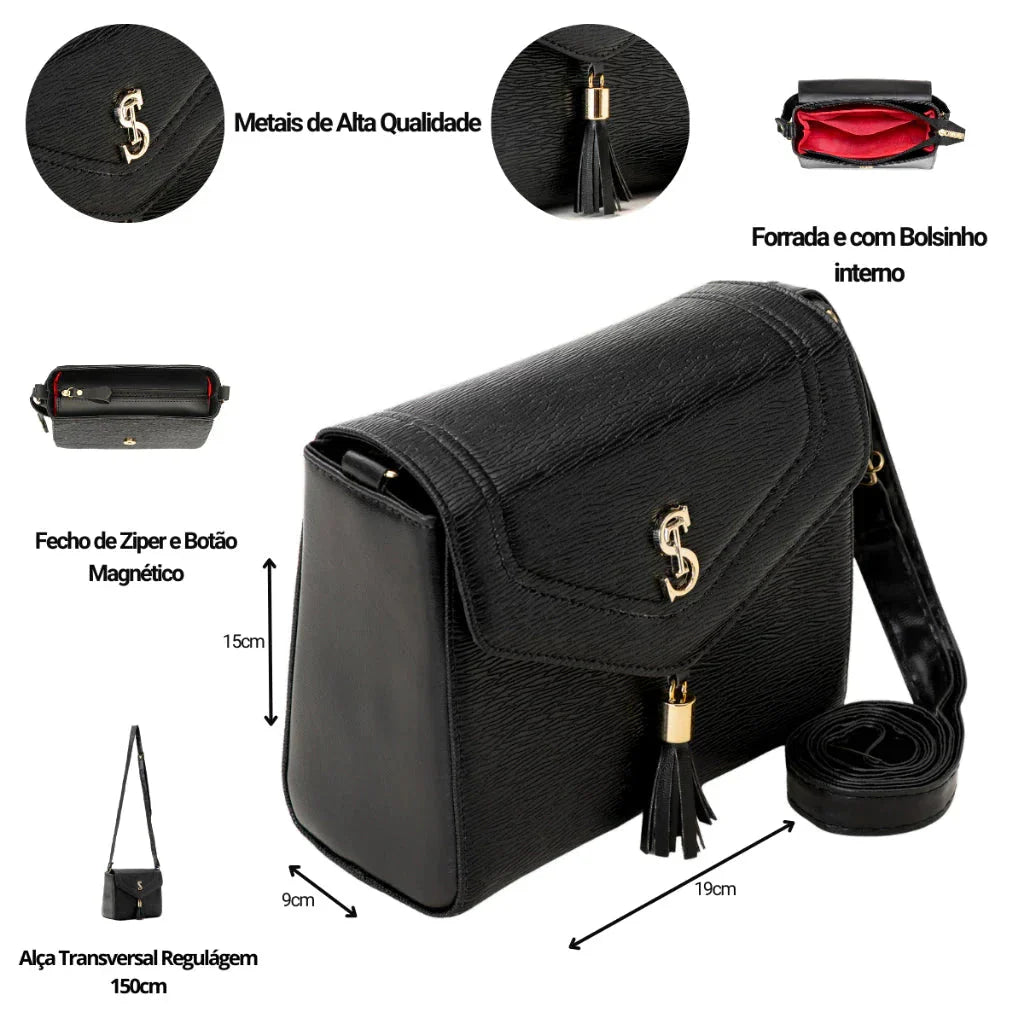 Kit Bolsa Transversal com Tote e Carteira