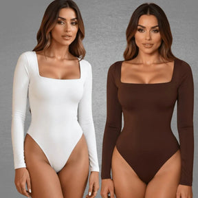 Kit com 2 Bodys Femininos Manga Longa