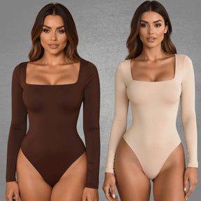 Kit com 2 Bodys Femininos Manga Longa