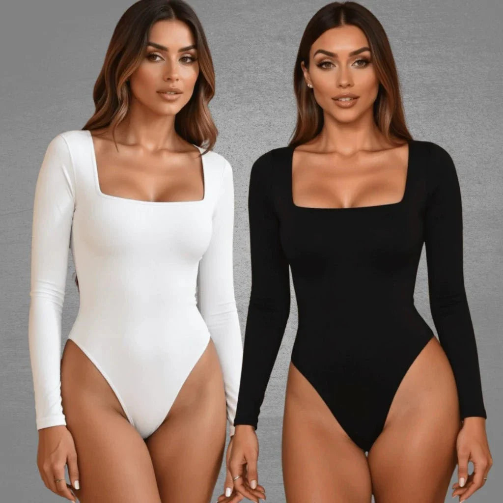 Kit com 2 Bodys Femininos Manga Longa