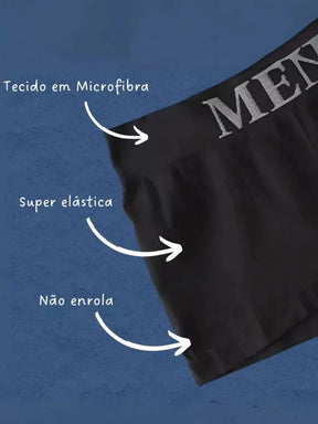 Kit de Cuecas Boxer Masculina Sem Costura