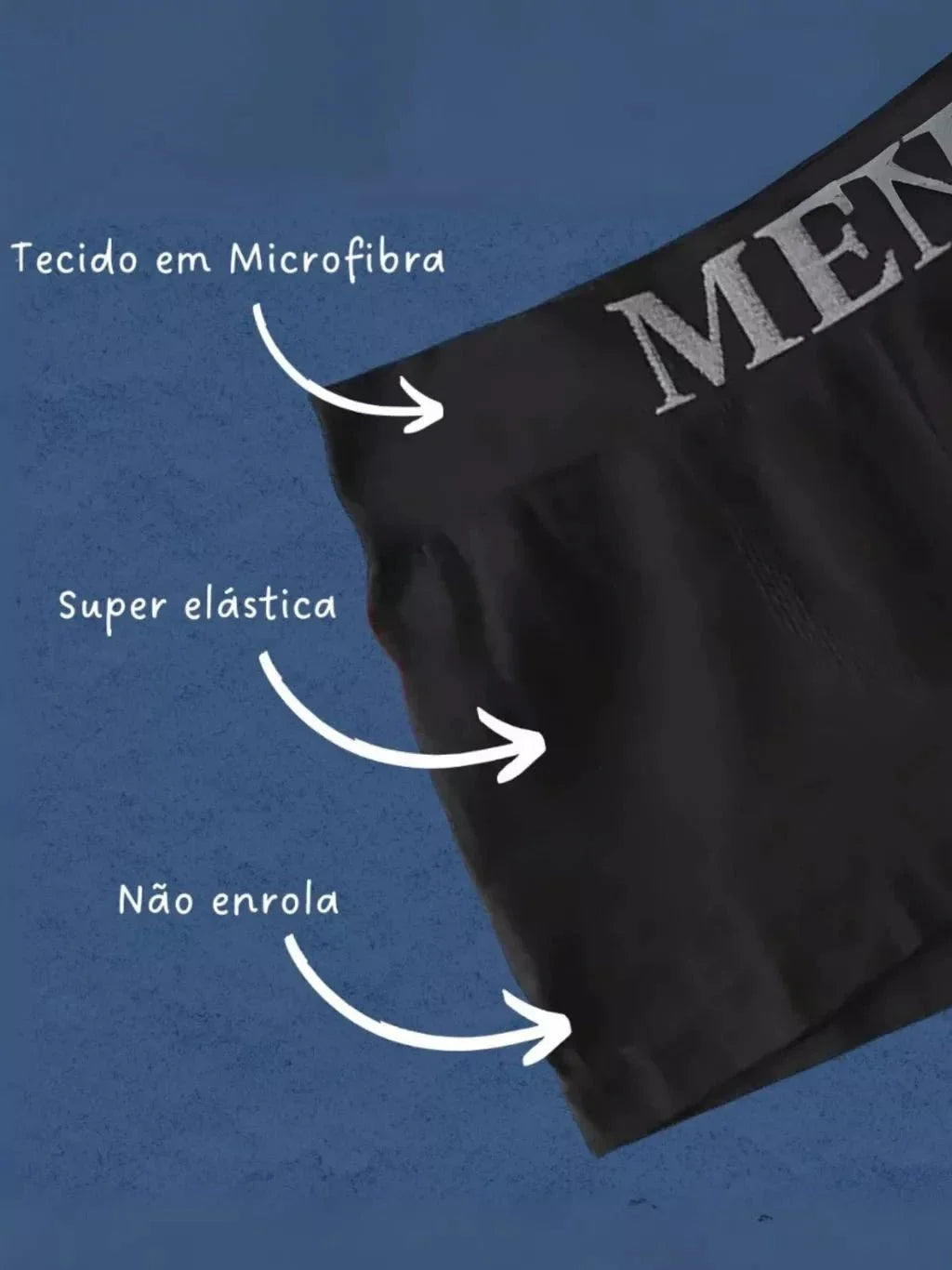 Kit de Cuecas Boxer Masculina Sem Costura