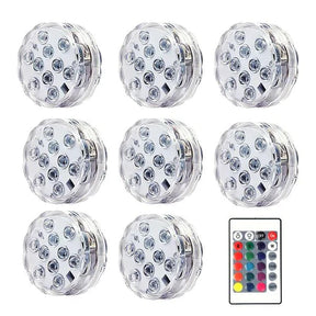 Kit Luminárias de Piscina RGB | Sem Fio Com Controle Remoto