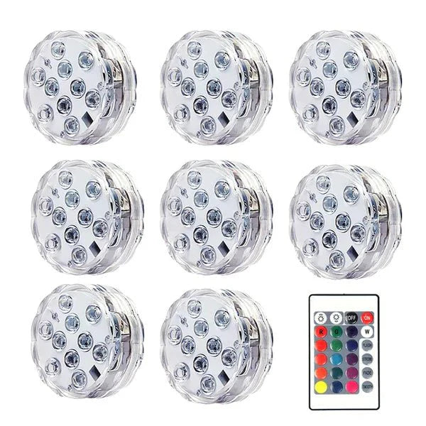 Kit Luminárias de Piscina RGB | Sem Fio Com Controle Remoto
