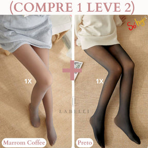 Kit Meia Calça Forrada Translúcida com Aquecimento (COMPRE 1 LEVE 2)