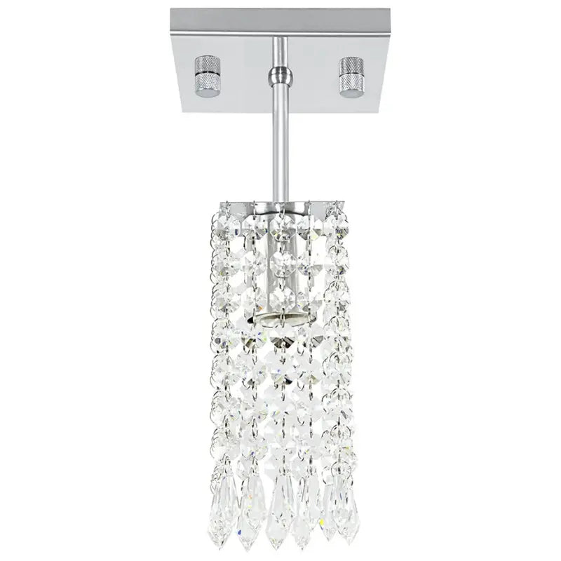 Luminária de Teto com Detalhes em Cristais Acrílicos Elegantes