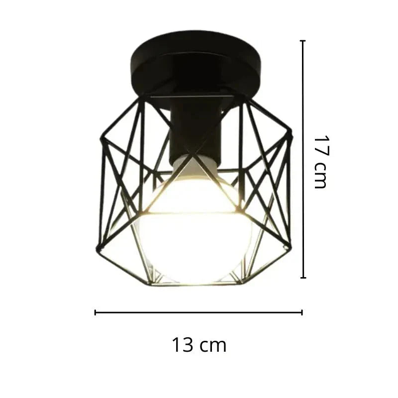 Luminária de Teto Moderna com Design Industrial e Acabamento Contemporâneo