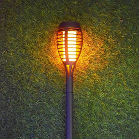Luminária Holofote Para Jardim Torch Led com Painel Solar