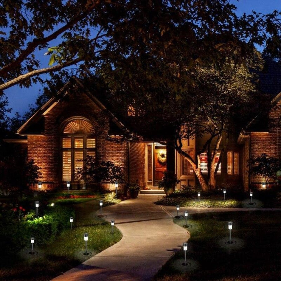 Luminária Para Jardim de Led com Painel Solar Kit com 12