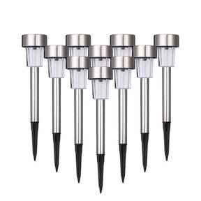 Luminária Para Jardim de Led Way Prata Led com Painel Solar