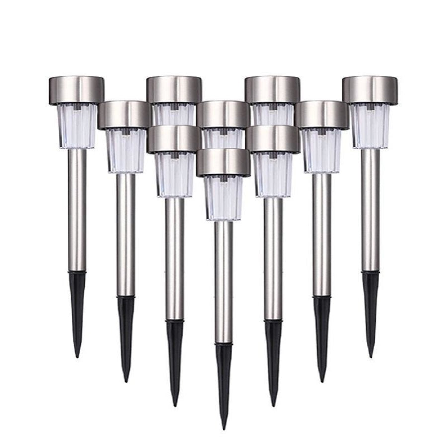 Luminária Para Jardim de Led Way Prata Led com Painel Solar