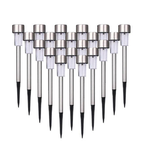 Luminária Para Jardim de Led Way Prata Led com Painel Solar